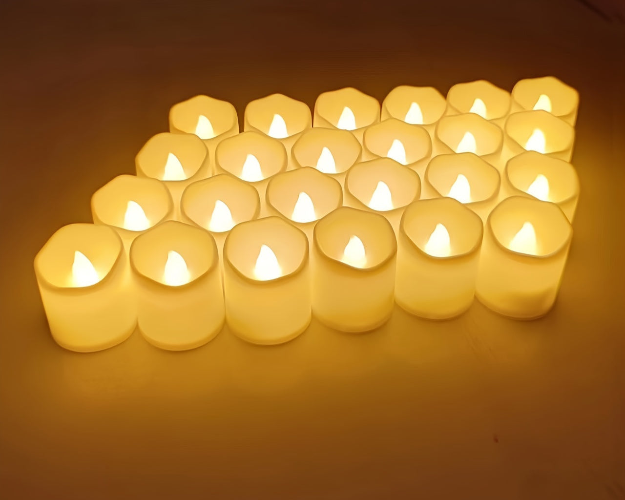 Flameless Tealight Candles | Battery Powered Flickering Lights