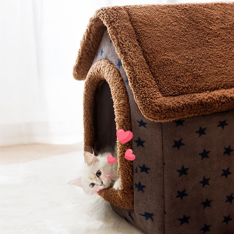 Pet House Bed | Cosy Indoor Den For Small Dogs And Cats