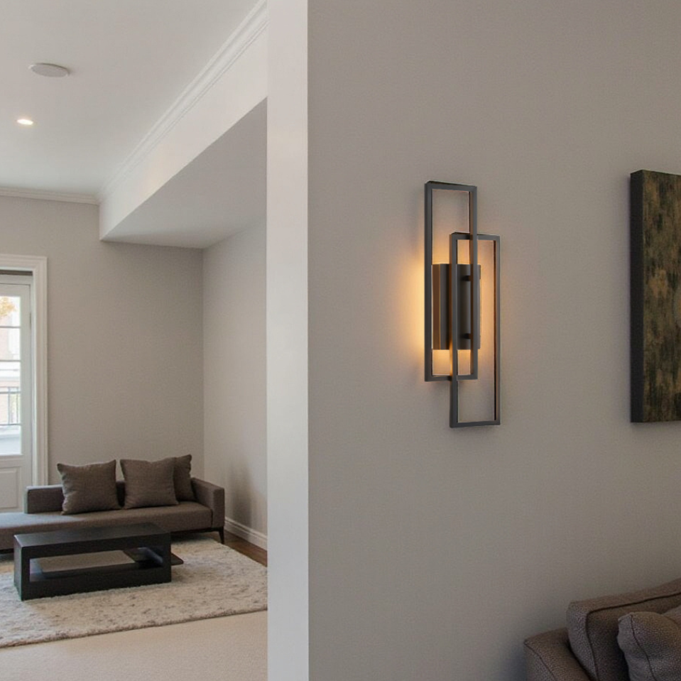 Geometric LED Wall Light | Dimmable Modern Indoor Sconce
