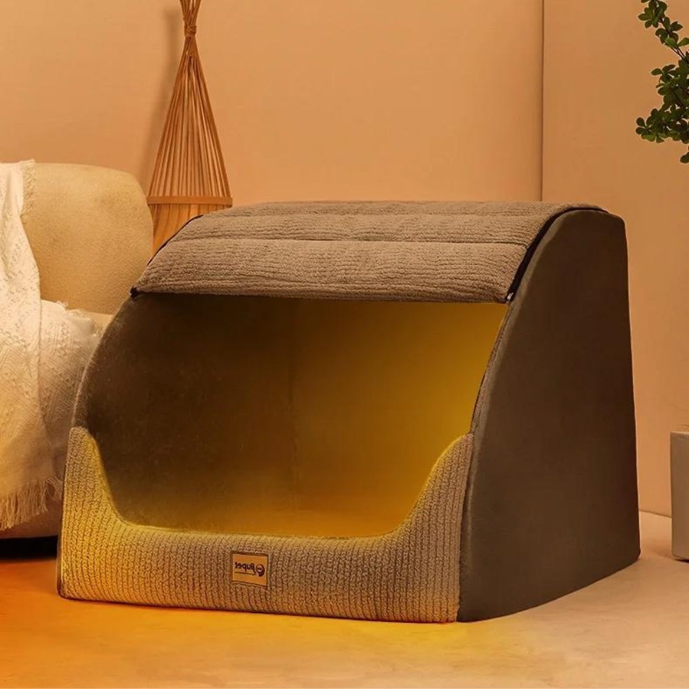 Covered Dog Bed | Cosy Enclosed Den for Medium and Large Dogs