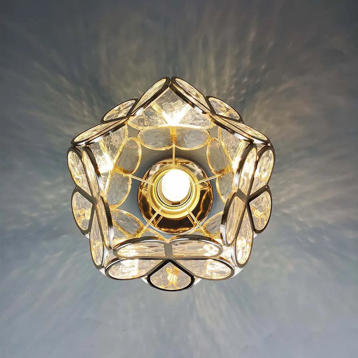 Floral Flush Mount Ceiling Light | Decorative Hallway And Bedroom Lighting