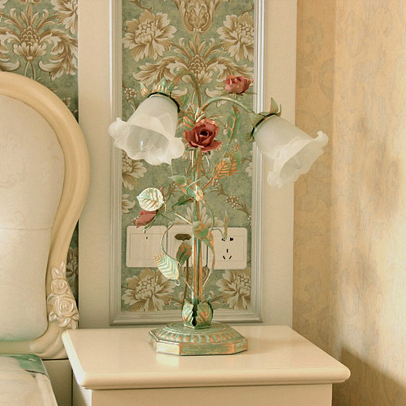 Floral Table Lamp | Romantic Bedside Lighting