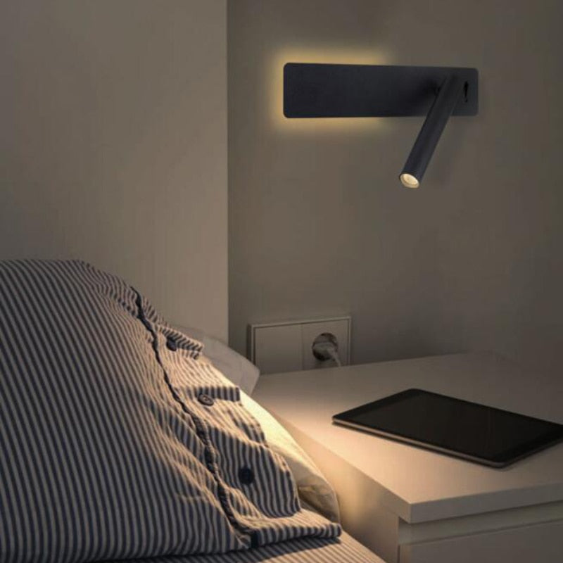 Wall LED Adjustable Reading Light | Modern Bedside Lamp