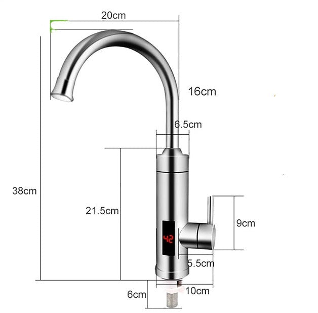 Electric Kitchen Water Heater Tap | Digital Display Faucet