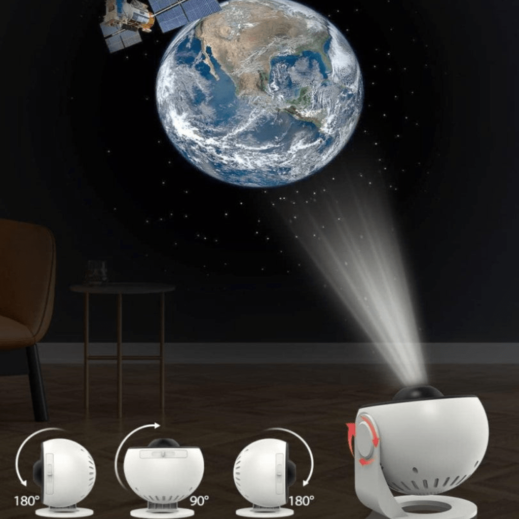 Star Projector | Galaxy Light With Planets Discs And Timer For Bedroom