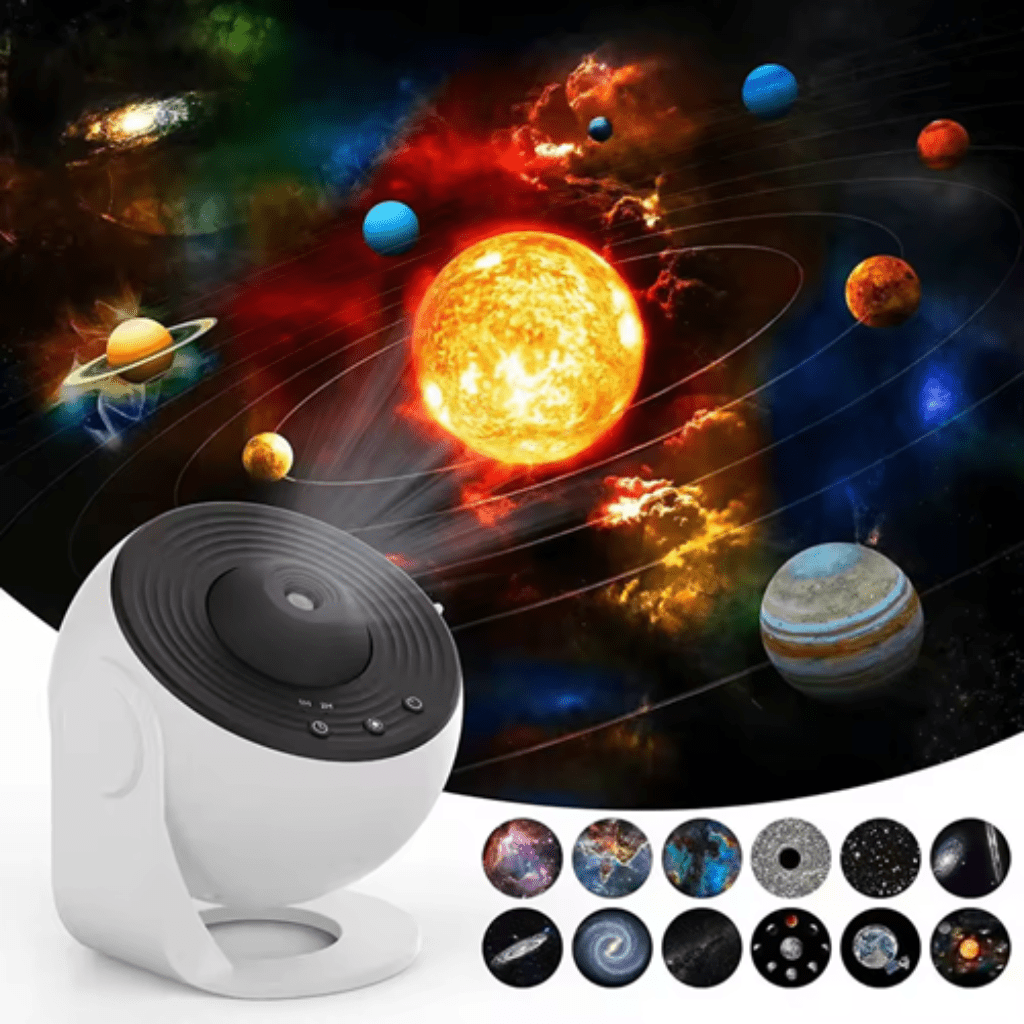 Star Projector | Galaxy Light With Planets Discs And Timer For Bedroom