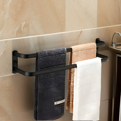 Bathroom Towel Rail Wall | Mounted Double or Triple Bar Space Saving Rack