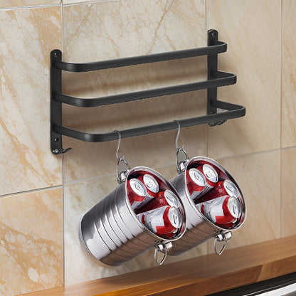 Bathroom Towel Rail Wall | Mounted Double or Triple Bar Space Saving Rack