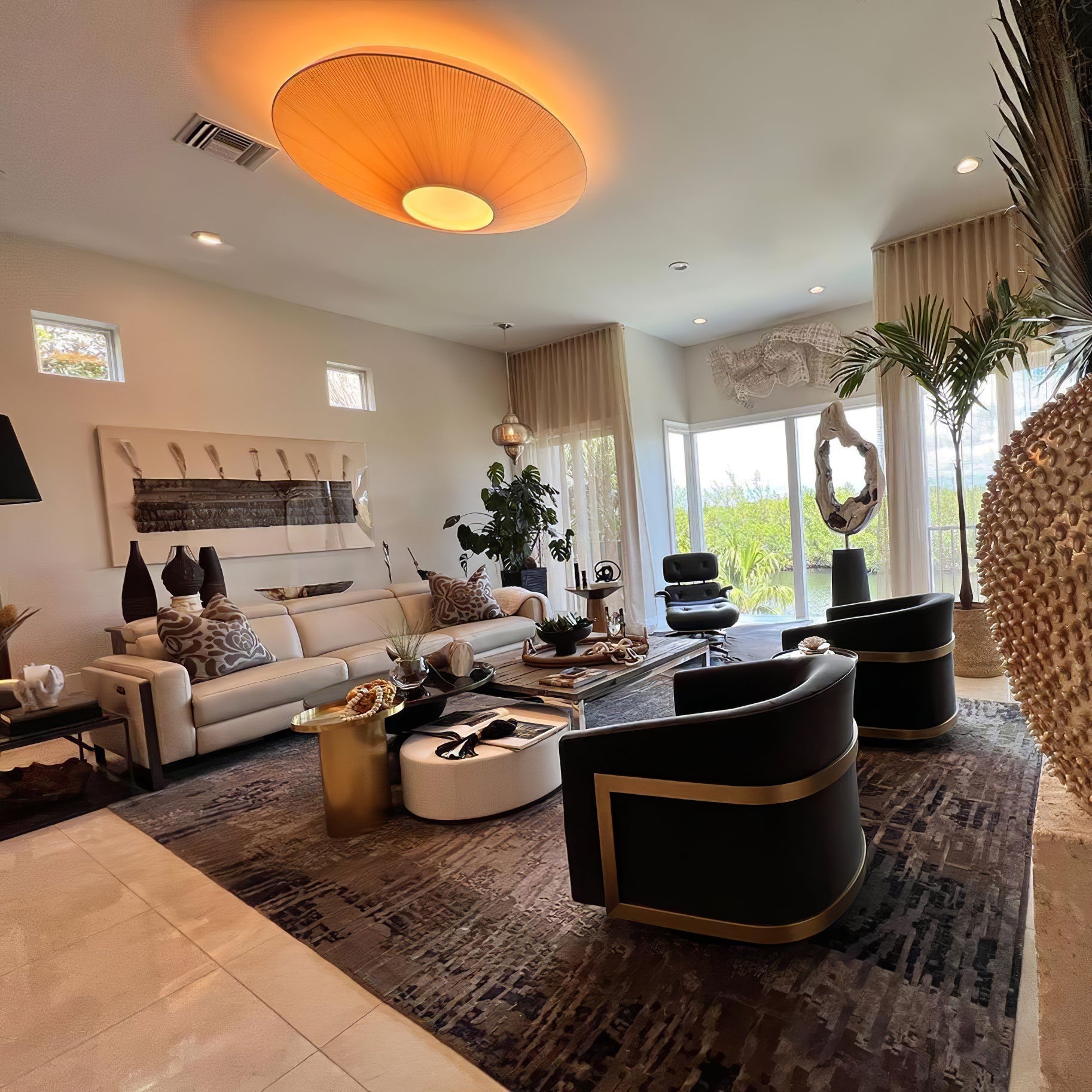 Oversized Ceiling Light | Soft Ambient Lighting