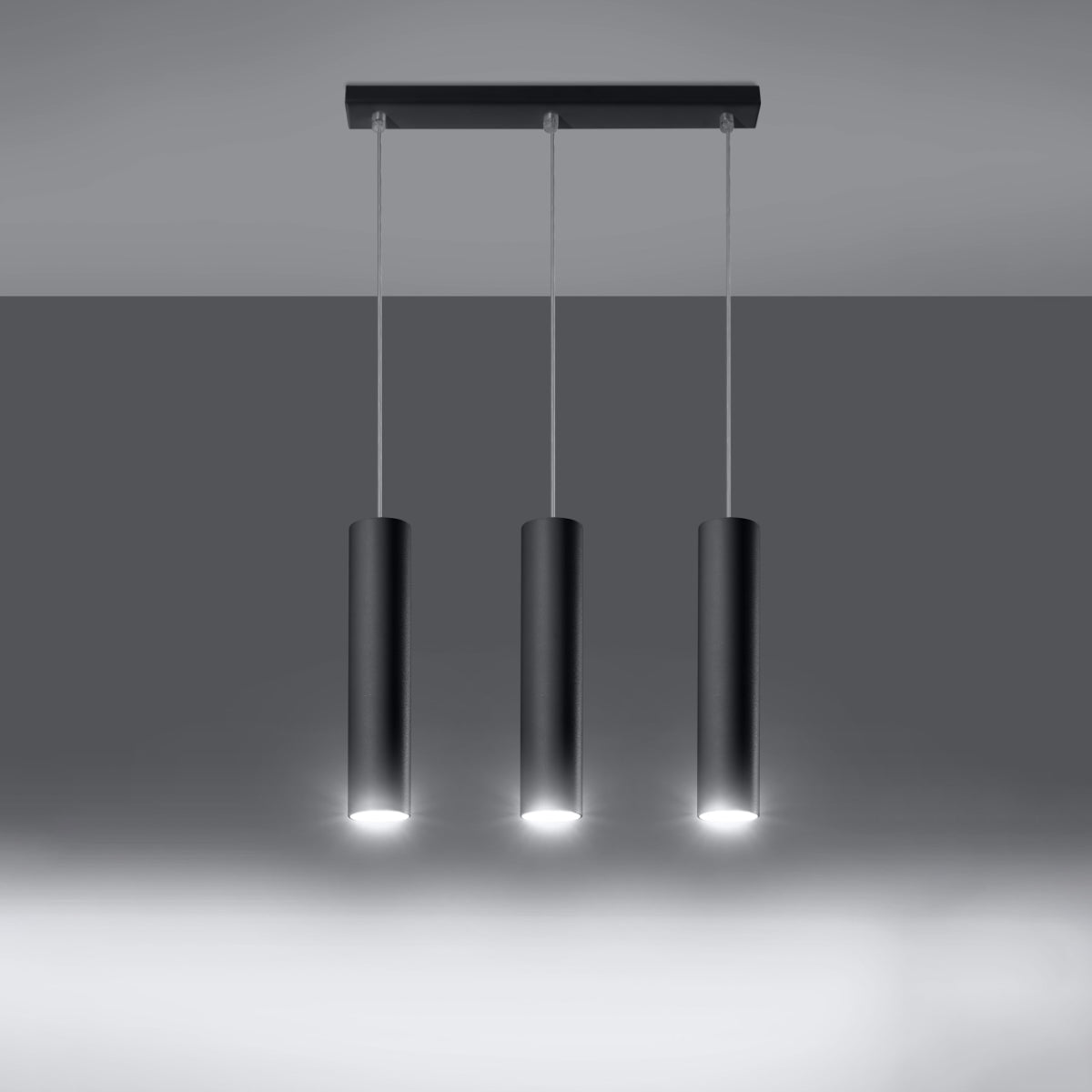 Cylinder Pendant Light | 3 Light Adjustable GU10 Pendant For Kitchen Island And Dining