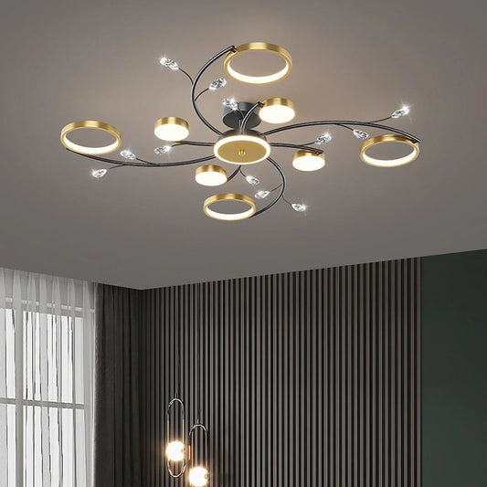 Modern LED Ceiling Light | Dimmable Remote Living Room Bedroom Dining