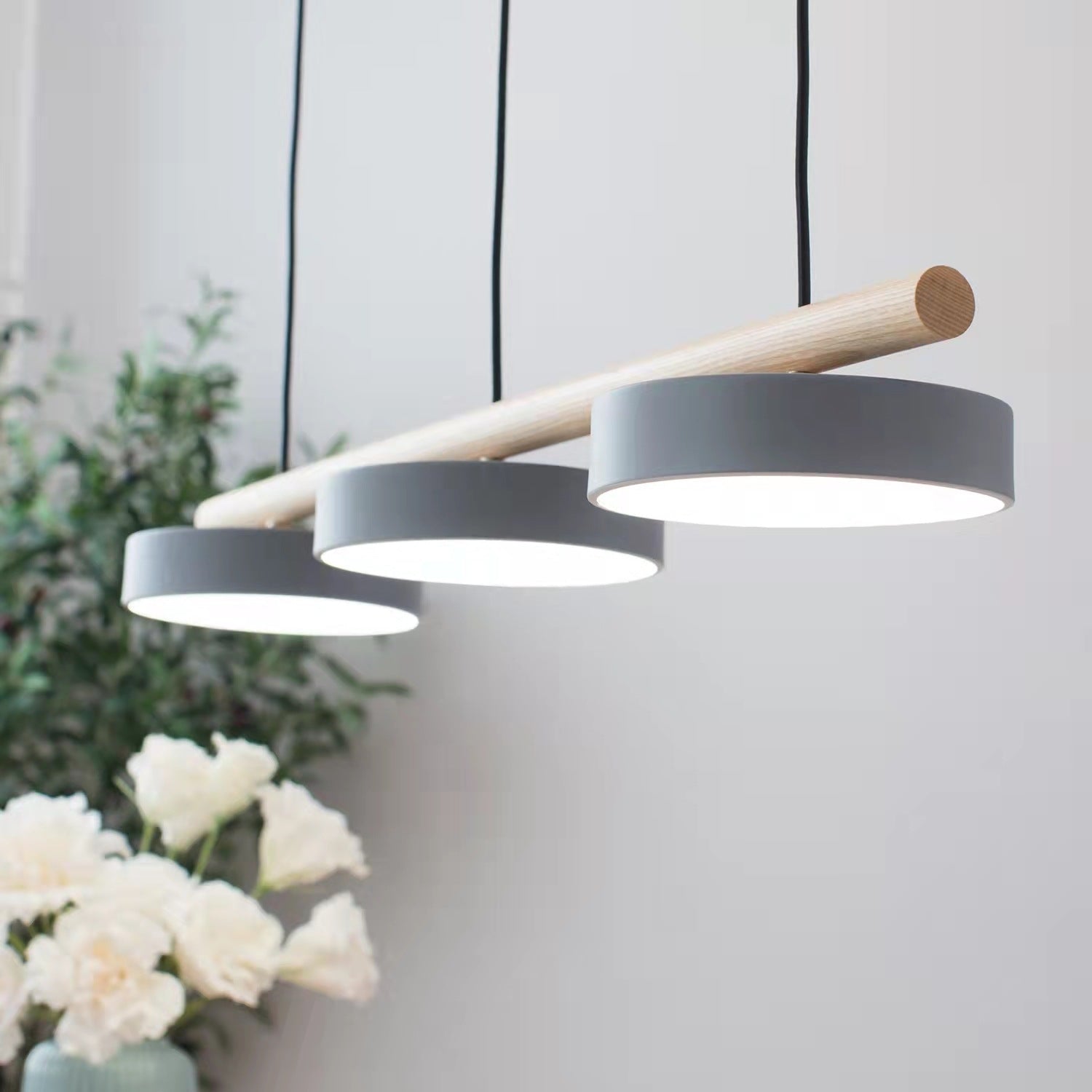 LED Pendant Light With Birds | 3 Light Linear Bar For Dining Table Kitchen