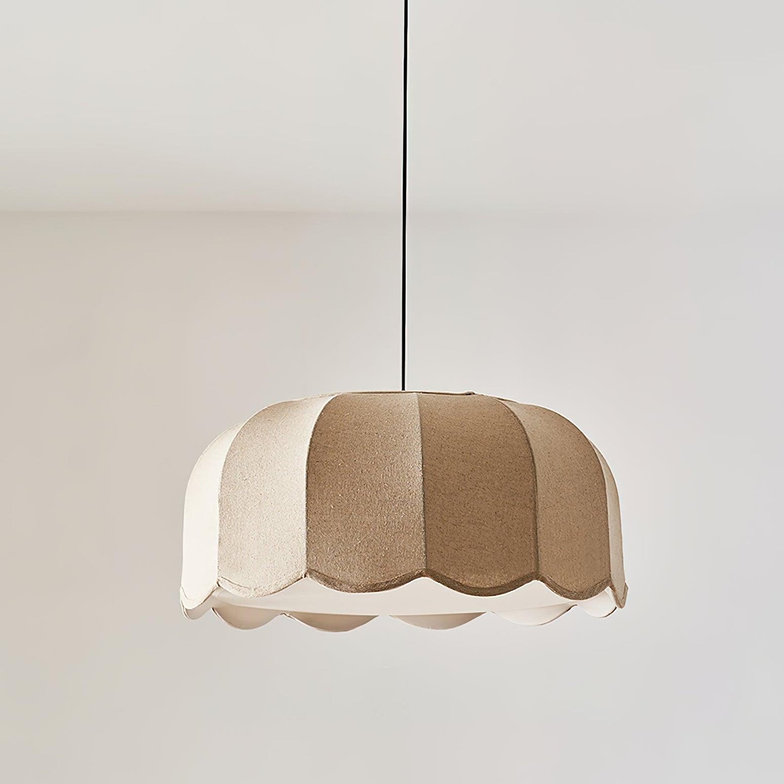 Scalloped Pendant Light | Natural Style For Living Room Bedroom