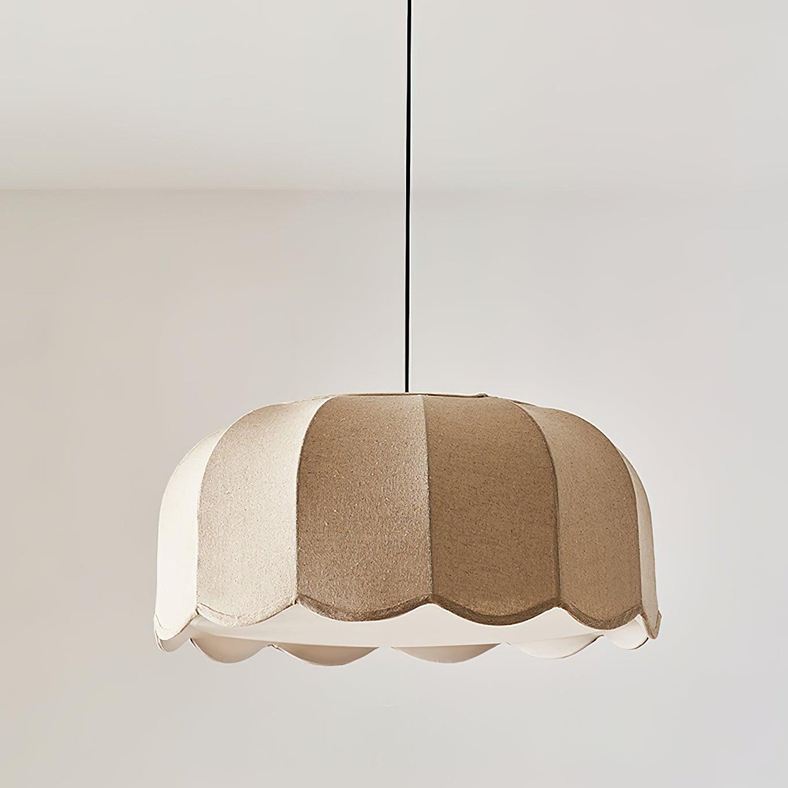 Scalloped Pendant Light | Warm Ambient Lighting