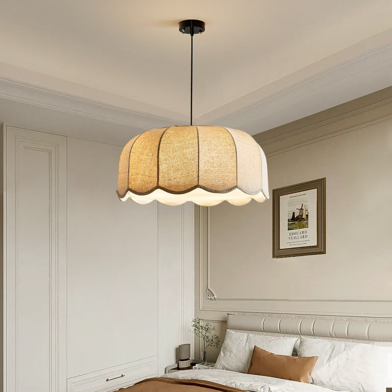 Scalloped Pendant Light | Warm Ambient Lighting
