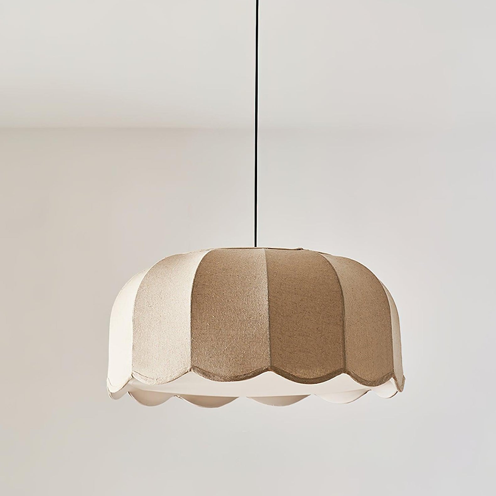 Scalloped Pendant Light | Warm Ambient Lighting