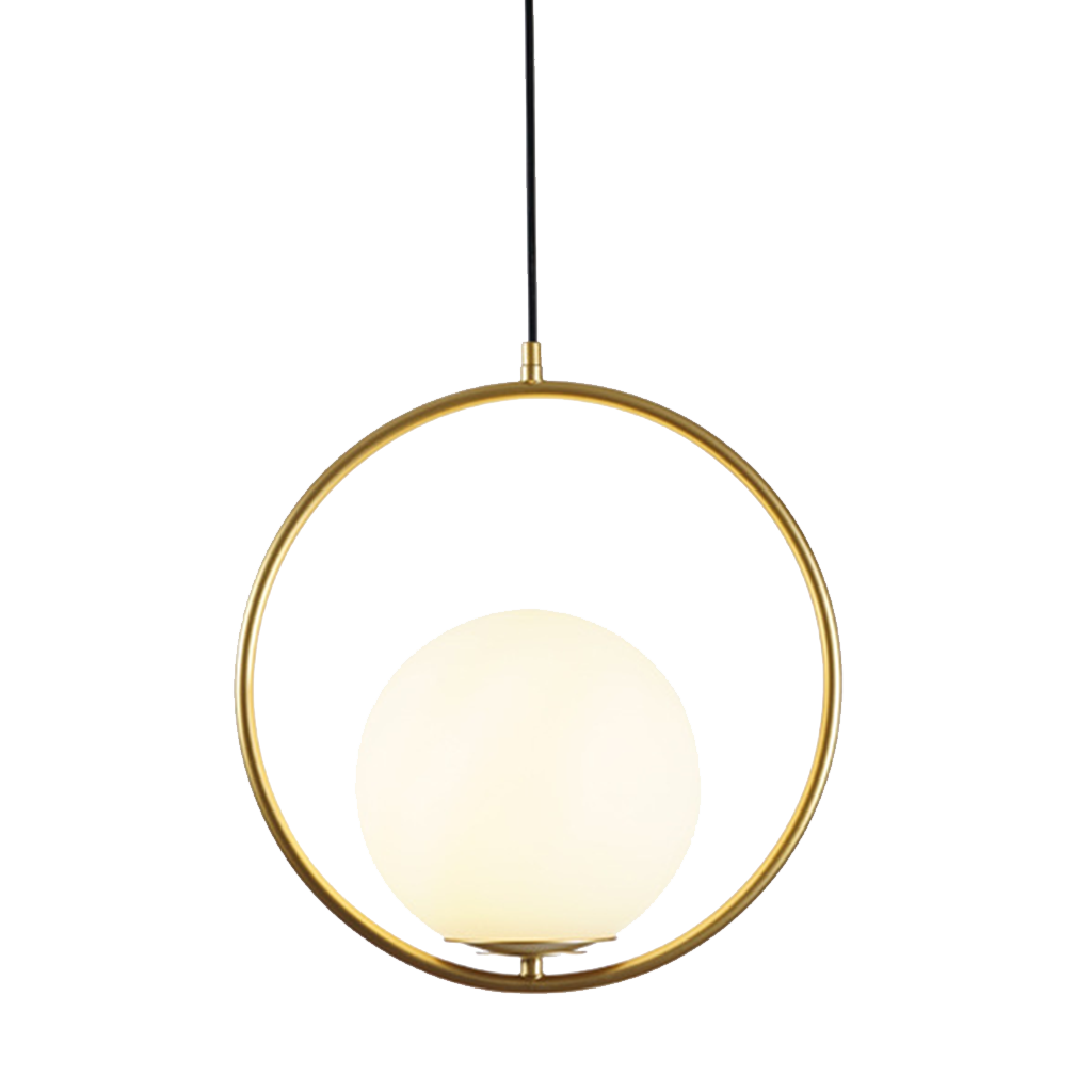 Circle Frame Globe Pendant Light | Living Room & Dining Room Lighting