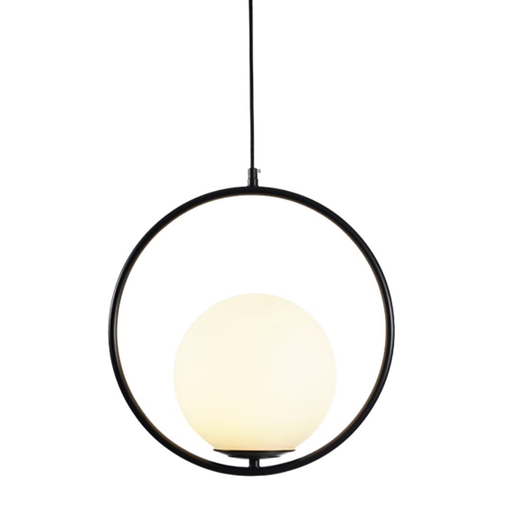 Circle Frame Globe Pendant Light | Living Room & Dining Room Lighting