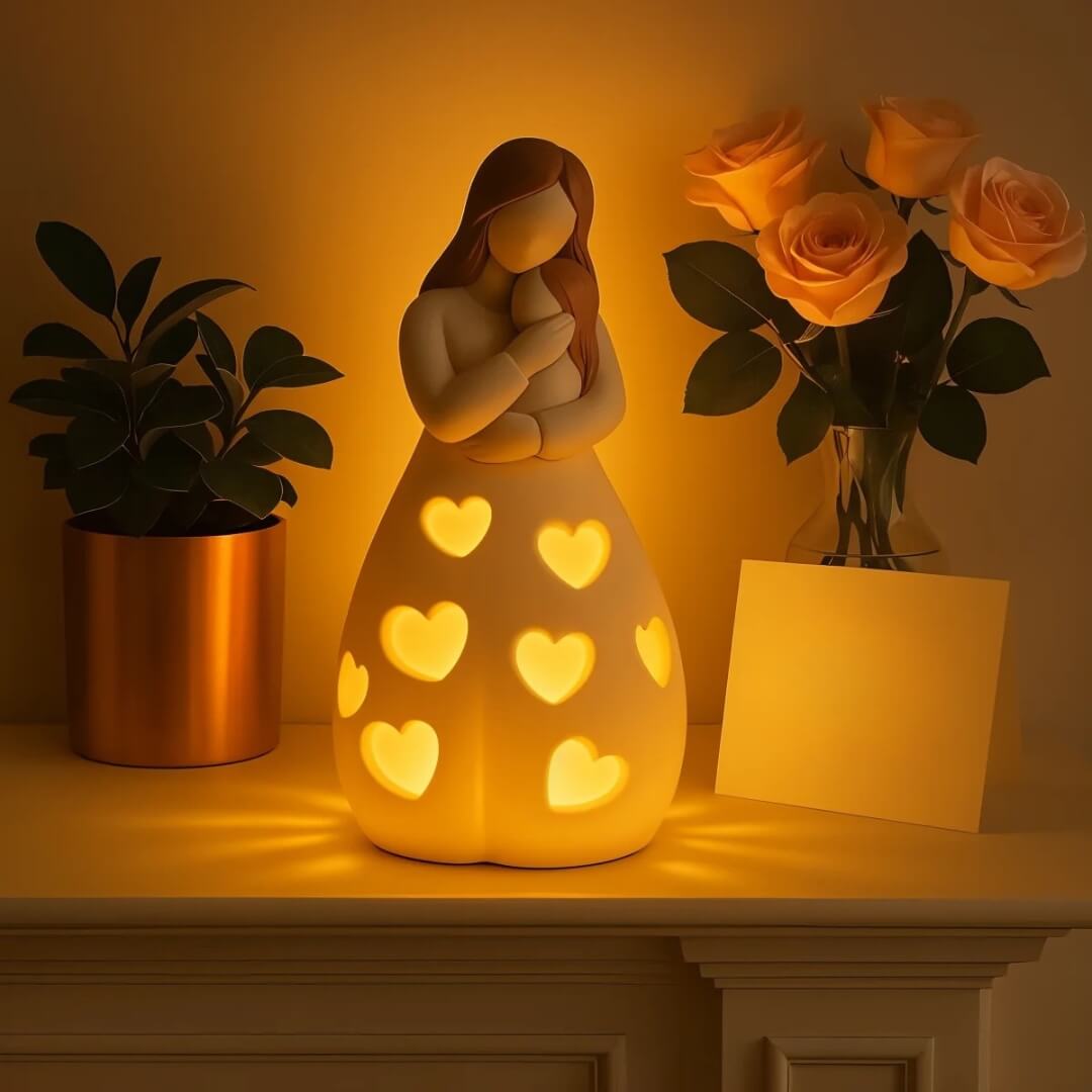 Mother And Child Table Lamp | Warm Ambient Night Light