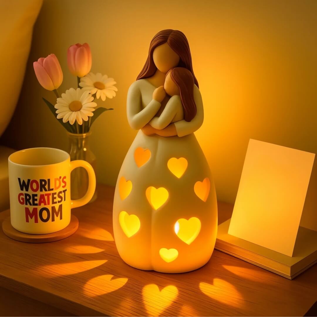 Mother And Child Table Lamp | Warm Ambient Night Light