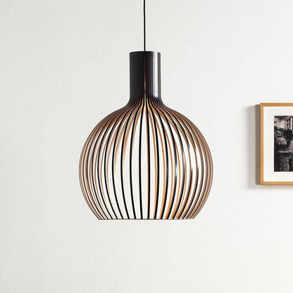 Ceiling Pendant Light Wood Finish | Geometric Design for Home Decor
