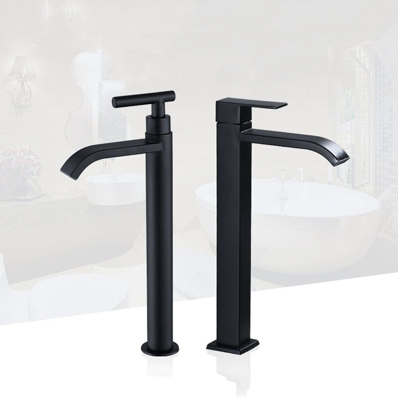 Tall Waterfall Basin Faucet Single Tap | Contemporary Vessel Sink