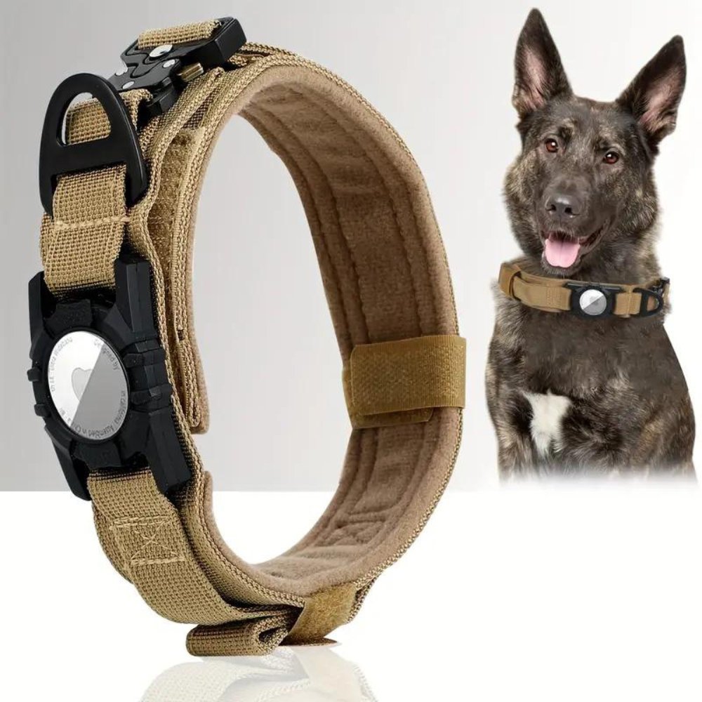 Dog Collar with Tracker Holder | Adjustable for Medium and Large Dogs