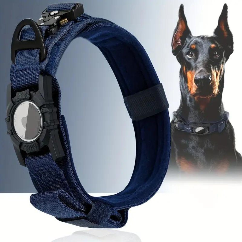 Dog Collar with Tracker Holder | Adjustable for Medium and Large Dogs
