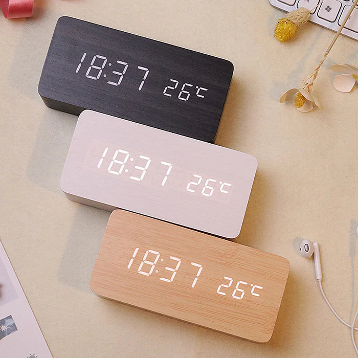 Digital Alarm Clock | Wireless Charging With LED Time And Temperature