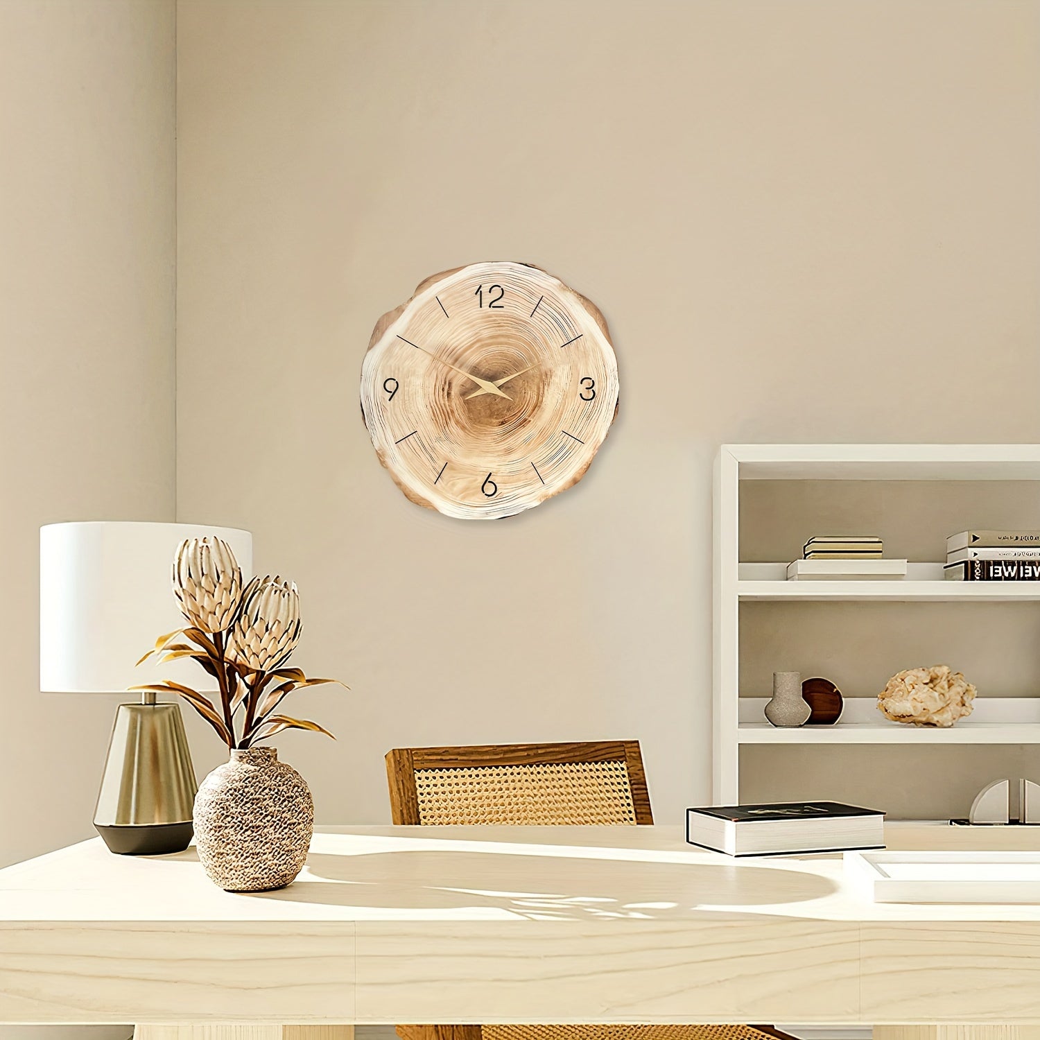 Wall Clock | Silent Non Ticking Design for Living Room and Office