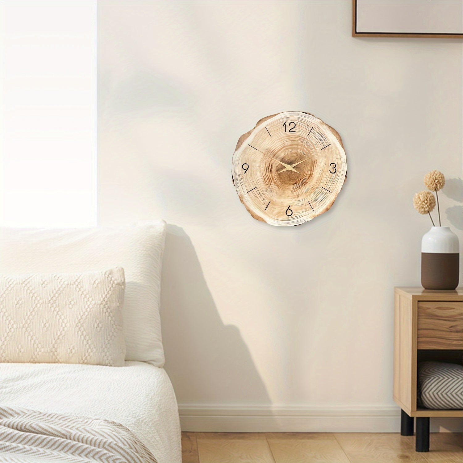 Wall Clock | Silent Non Ticking Design for Living Room and Office