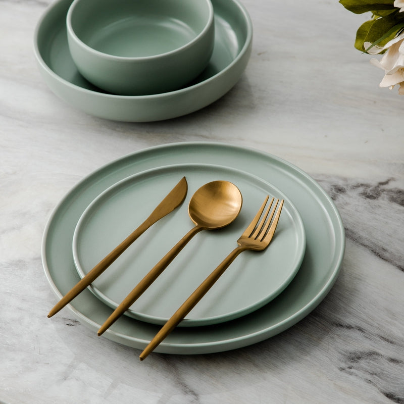 Modern Flatware Set | Sleek Metal Tableware Utensils