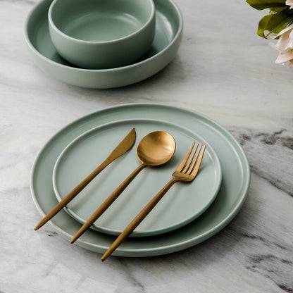 Modern Flatware Set | Sleek Metal Tableware Utensils