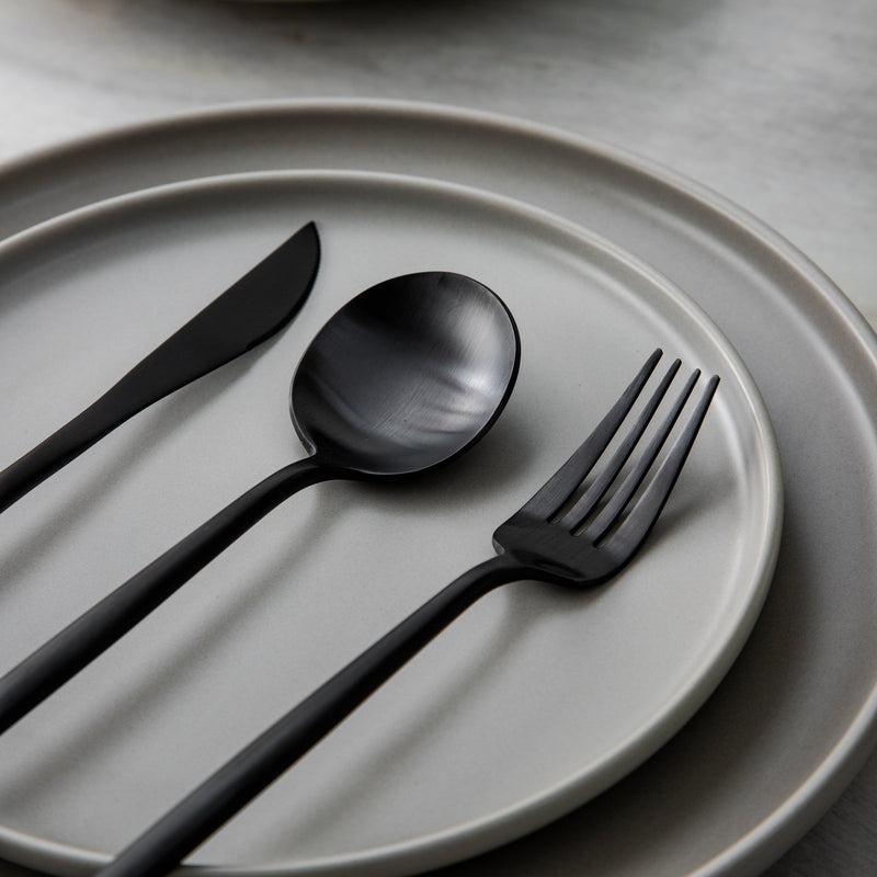 Modern Flatware Set | Sleek Metal Tableware Utensils