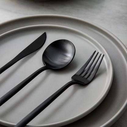 Modern Flatware Set | Sleek Metal Tableware Utensils