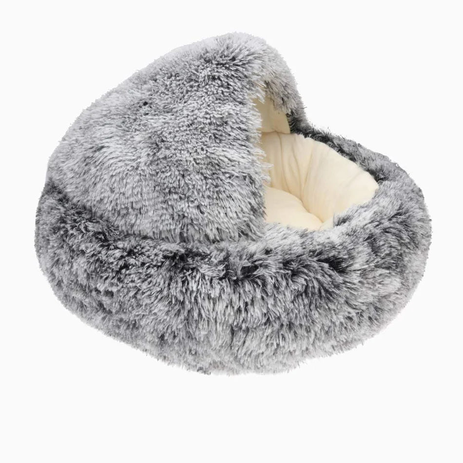 Calming Nest Pet Bed | Hooded Cave for Cats and Small Dogs