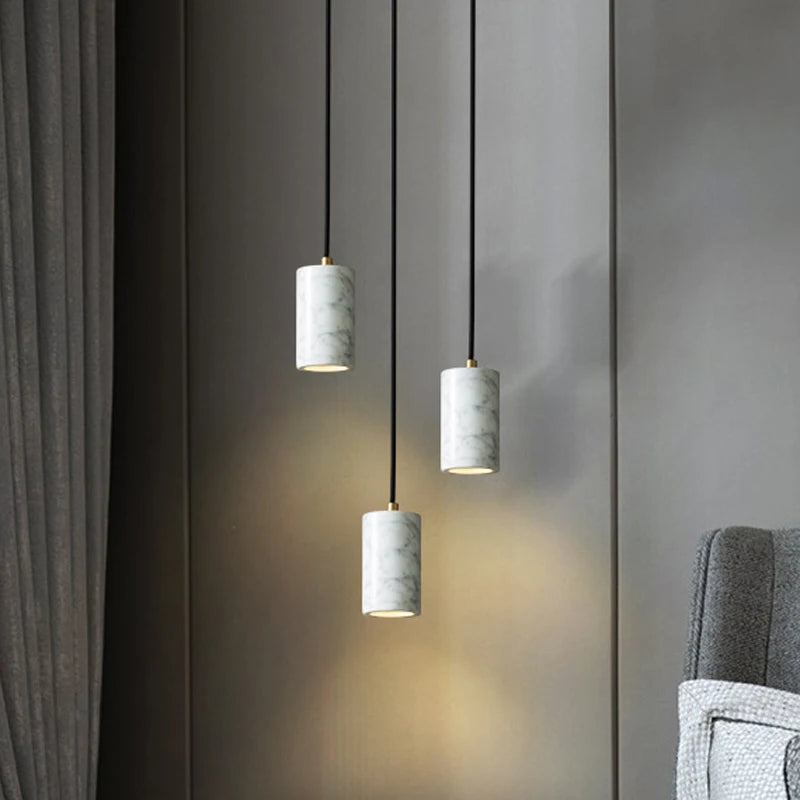 Modern Cylinder Pendant Ceiling Light LED | Minimalist Hanging Lamp For Kitchen Dining Room Bedroom