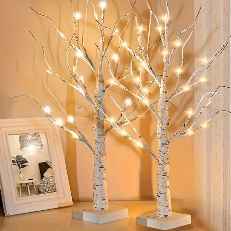 LED Birch Tree Table Lamp | Light Twig Tree For Christmas And Home Decor