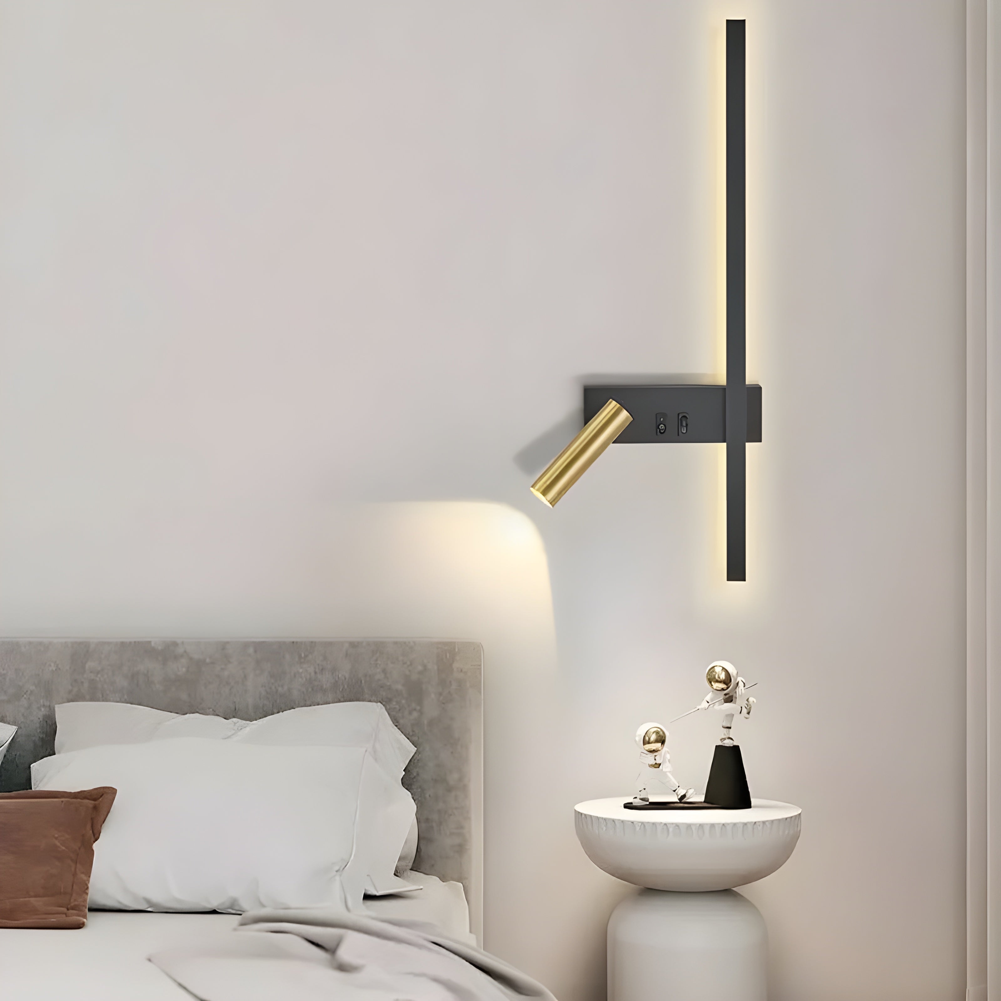 LED Wall Light | Up Down Minimalist Switch Adjustable Reading Spotlight
