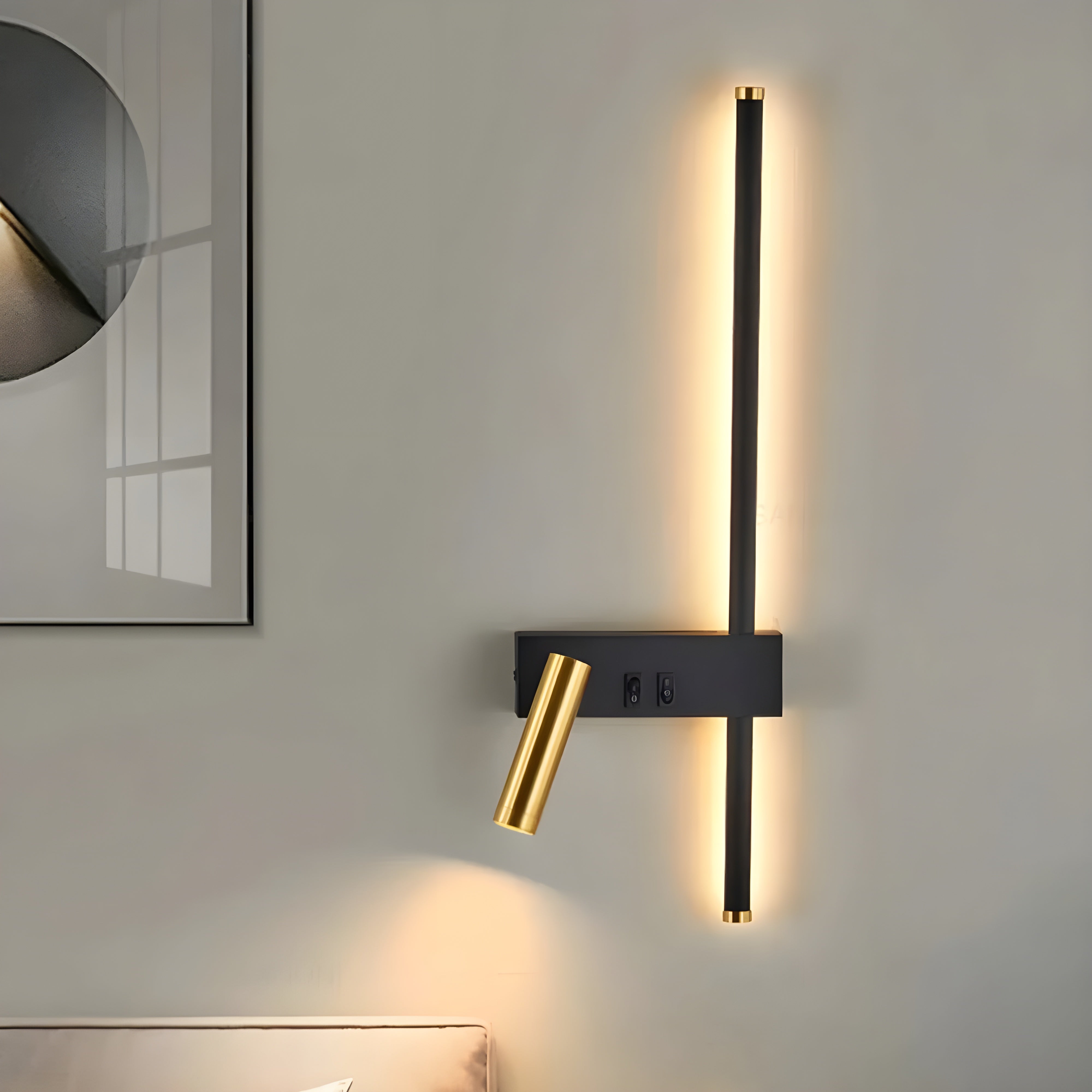 LED Wall Light | Up Down Minimalist Switch Adjustable Reading Spotlight
