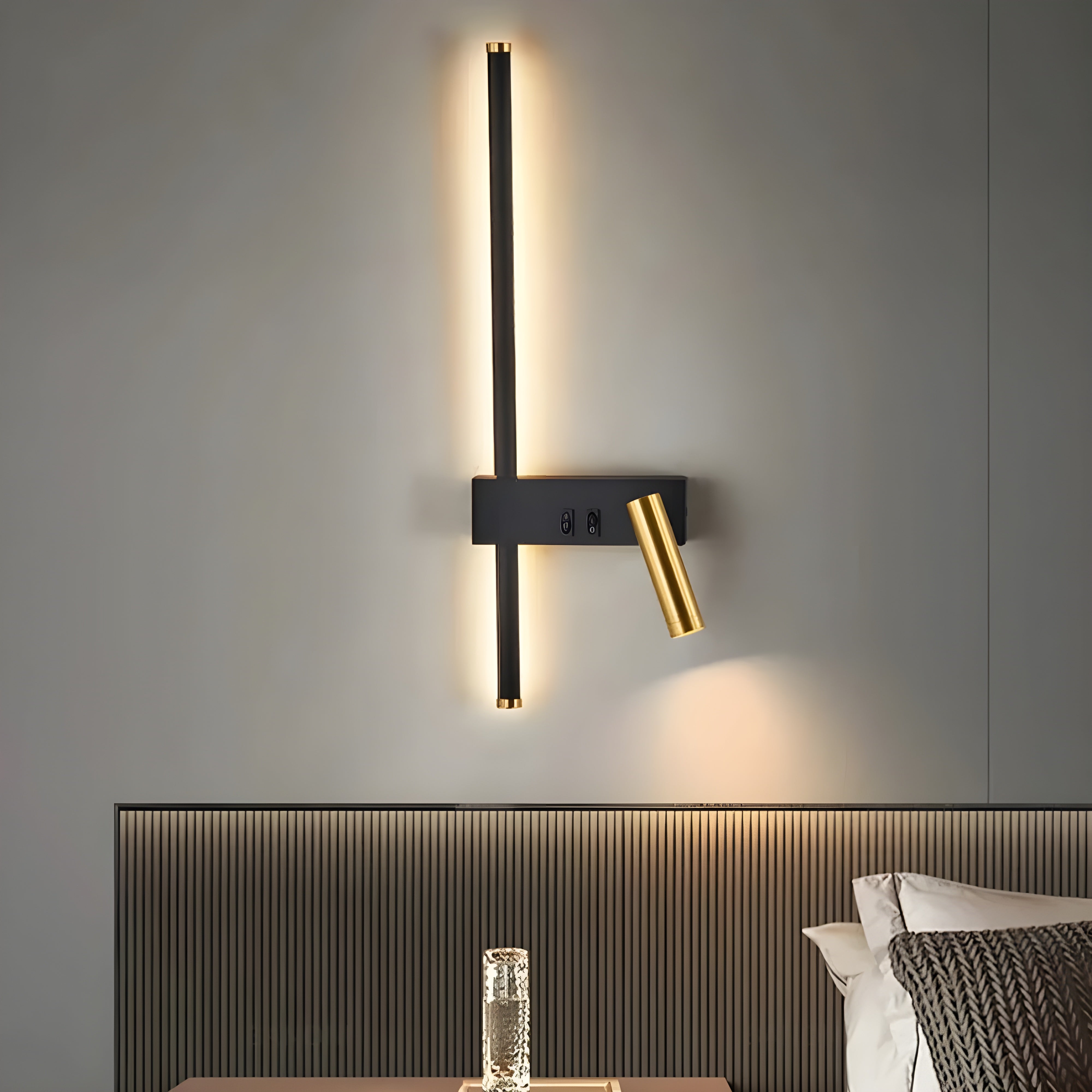 LED Wall Light | Up Down Minimalist Switch Adjustable Reading Spotlight
