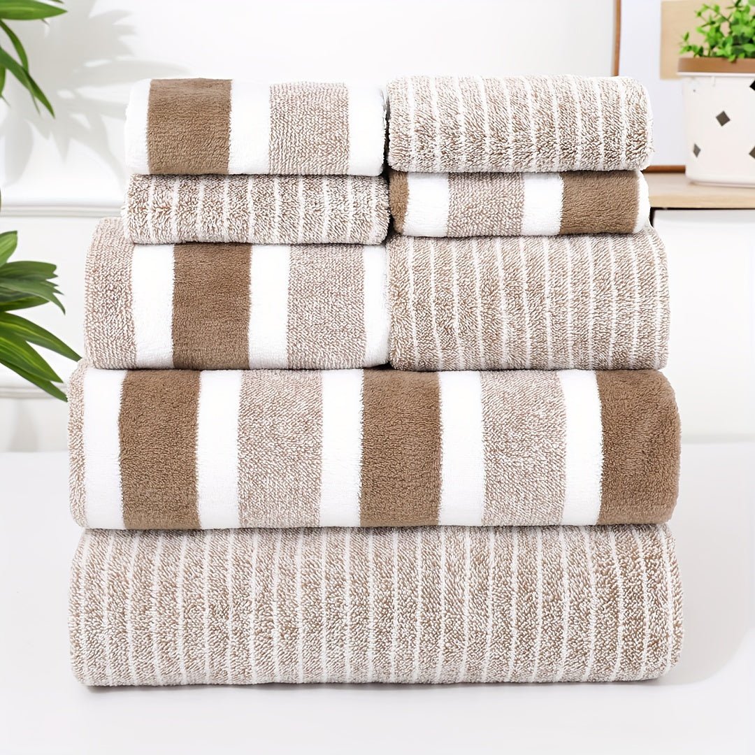 8 Piece Bathroom Towel Set | Quick Dry And Absorbent