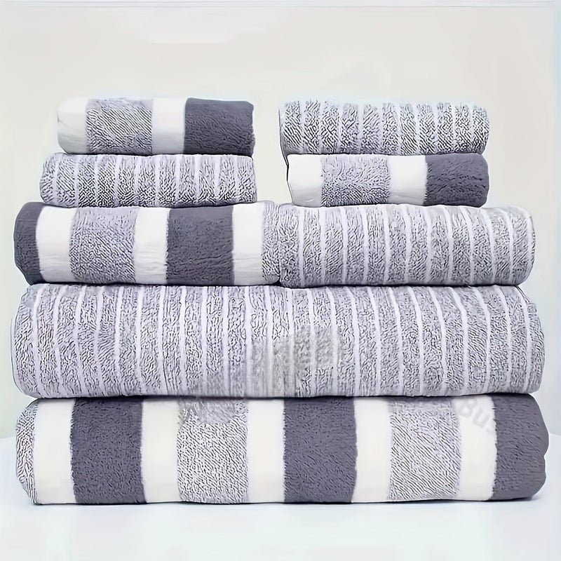 8 Piece Bathroom Towel Set | Quick Dry And Absorbent