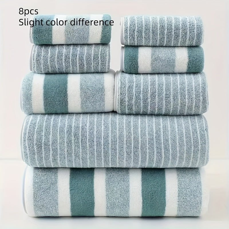 8 Piece Bathroom Towel Set | Quick Dry And Absorbent