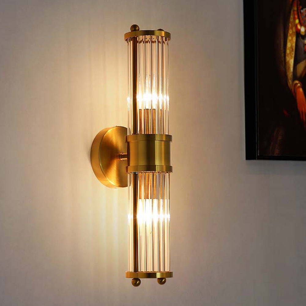 Glass Rod Wall Light | Vertical Sconce for Bathroom Living Room Bedroom
