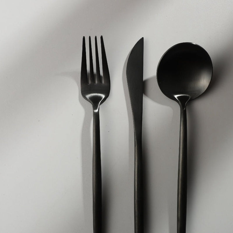 Modern Flatware Set | Sleek Metal Tableware Utensils