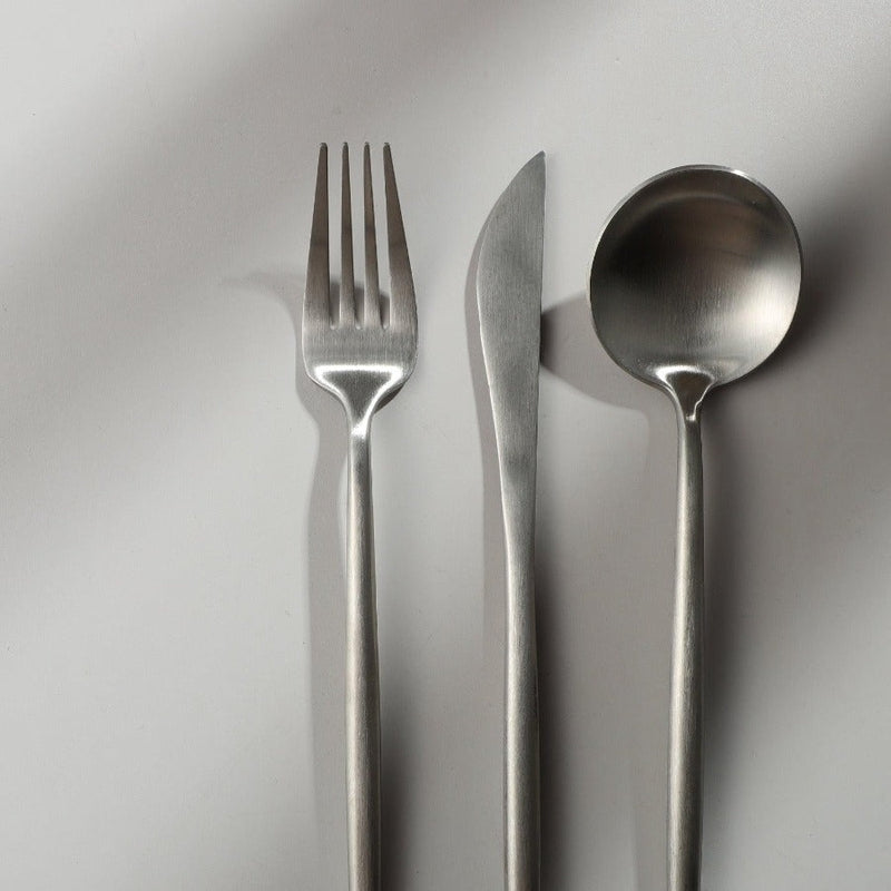Modern Flatware Set | Sleek Metal Tableware Utensils