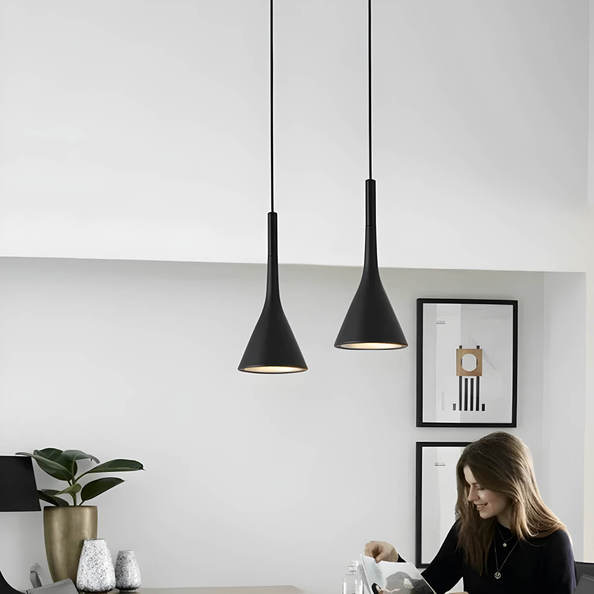 Modern LED Pendant Light | Minimalist Fixture For Living Room Dining Office