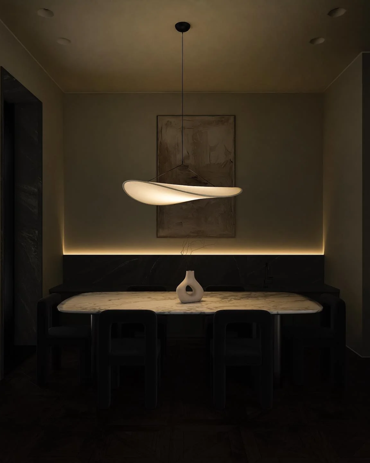 Japandi Pendant Light | Minimalist Sculptural Lighting