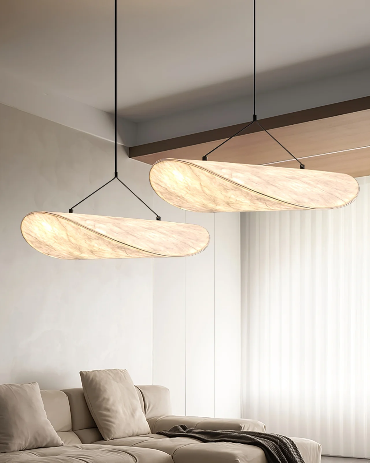 Japandi Pendant Light | Minimalist Sculptural Lighting